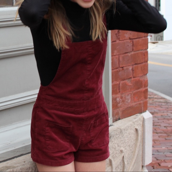 red corduroy jumpsuit